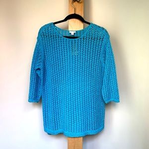 J Jill open weave sweater -S